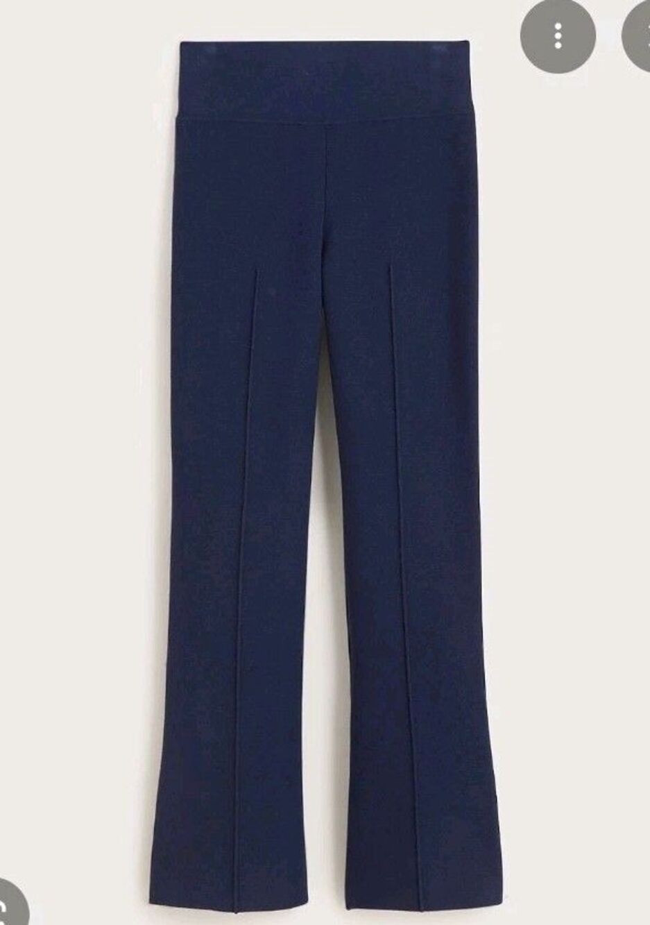 J. Crew Delaney Kickout Sweater Pant Navy Blue Pintuck Pull On CN741 Size M NWT